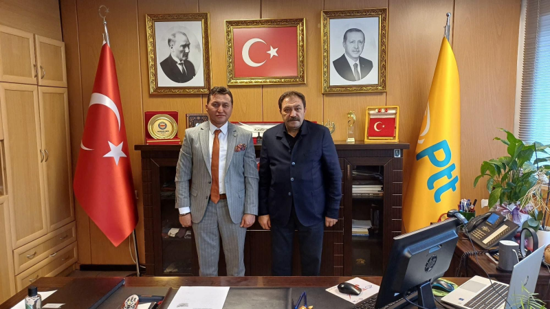 ISPARTA PTT BAŞMÜDÜRÜNE HAYIRLI OLSUN ZİYARETİ GERÇEKLEŞTİRİLDİ