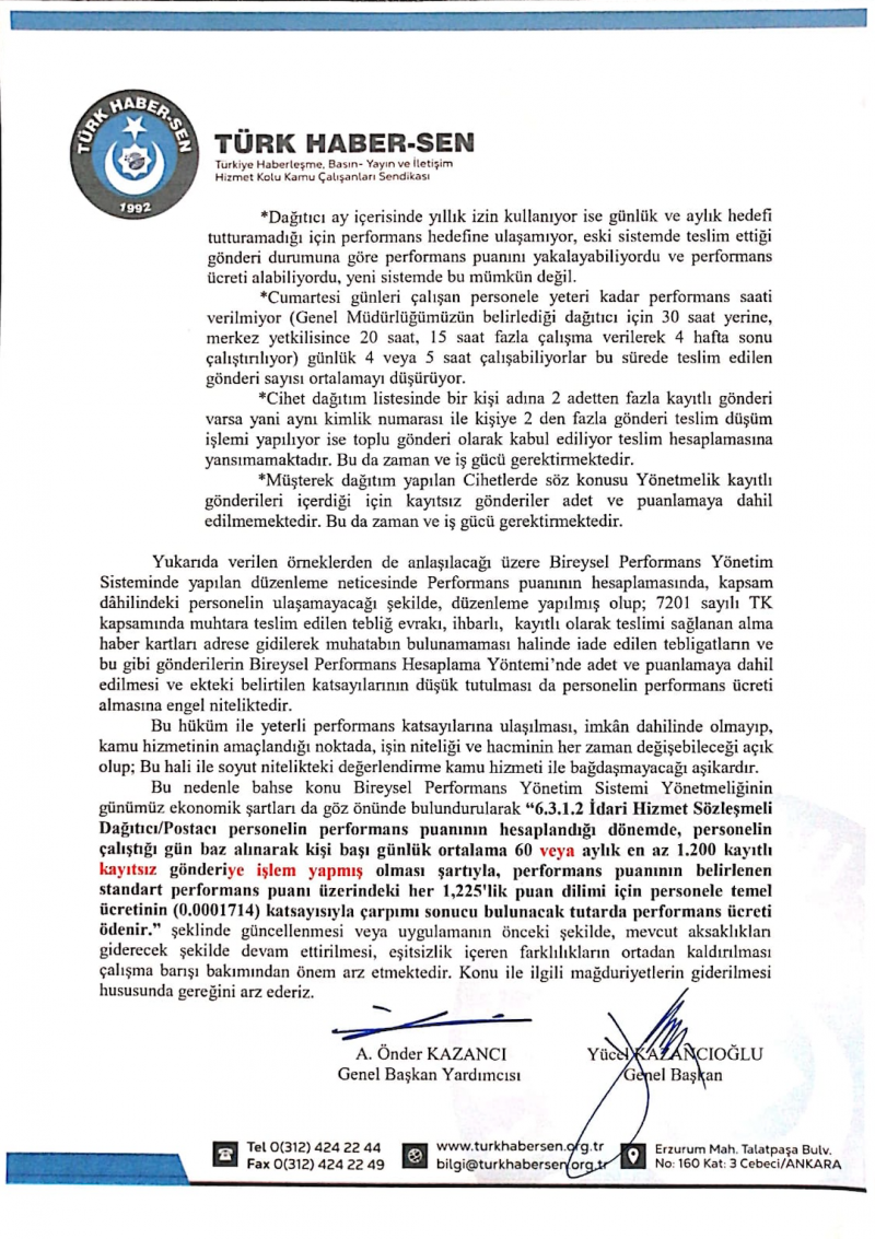 DAĞITICILARDA PERFORMANS PUANLAMA SİSTEMİNİN REVİZE EDİLMESİNİ ÖNERDİK-1245