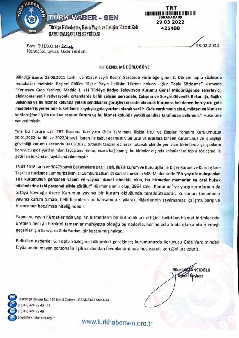 TRT'DE BAŞMÜHENDİS VE BAŞMİMAR KADROLARI HAYIRLI OLSUN-1363
