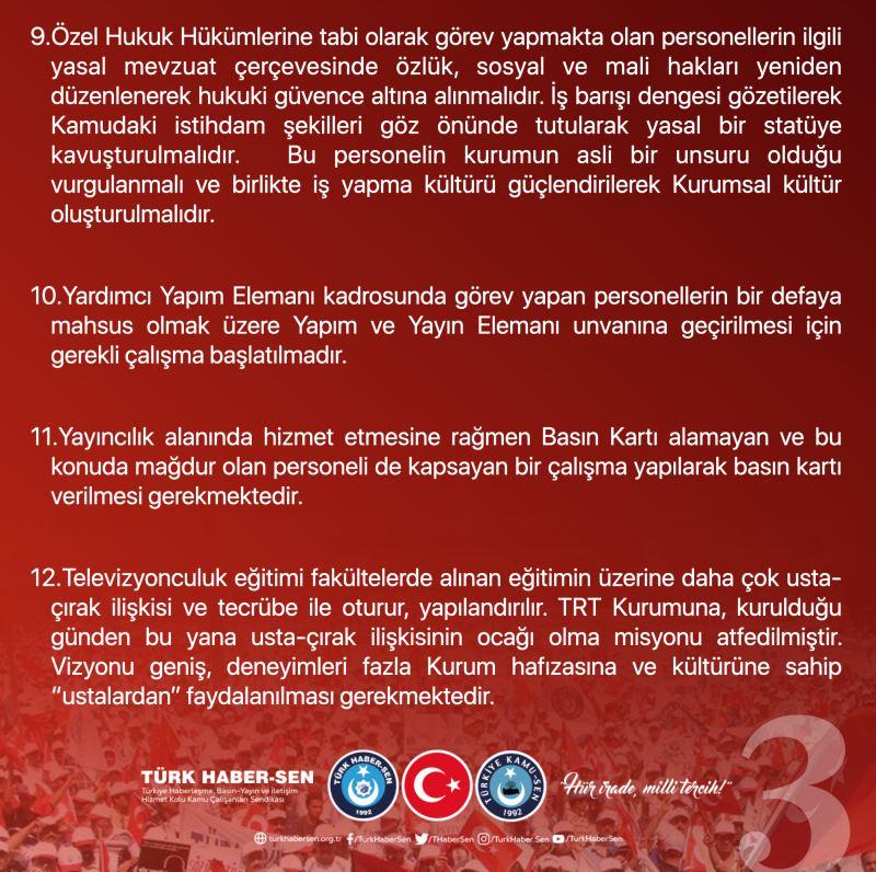 TÜRK HABER-SEN, TRT’DE “USTA-ÇIRAK İLİŞKİSİ”NE DİKKAT ÇEKTİ-1384